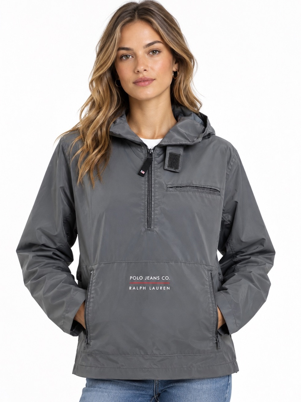 Ralph Lauren Gray Polo Jeans Rain Jacket